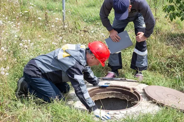 Workers during Drain Survey {area_2}